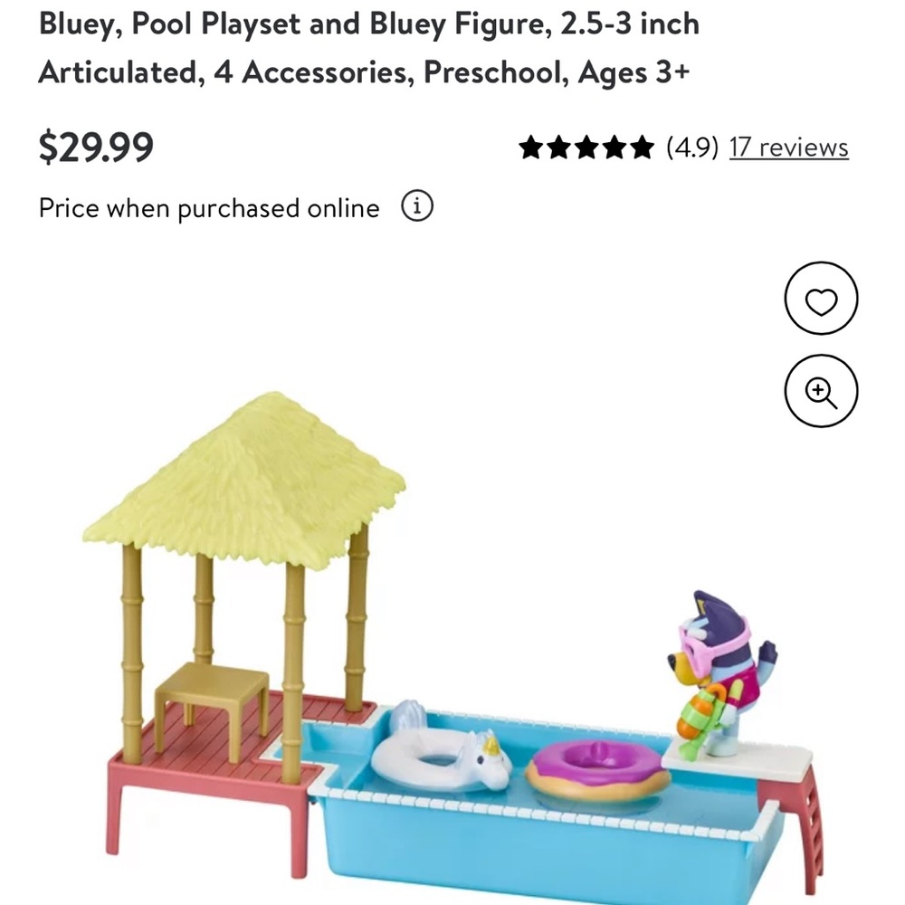 Bluey pool play set